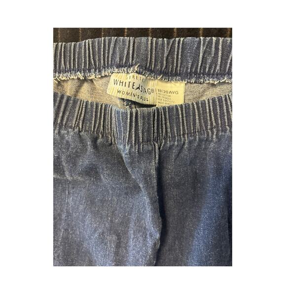 White Stag Plus 18/20A Pull-On Jeans Lot of 2 – Dark Wash, Stretch, Avg Fit - Picture 4 of 4